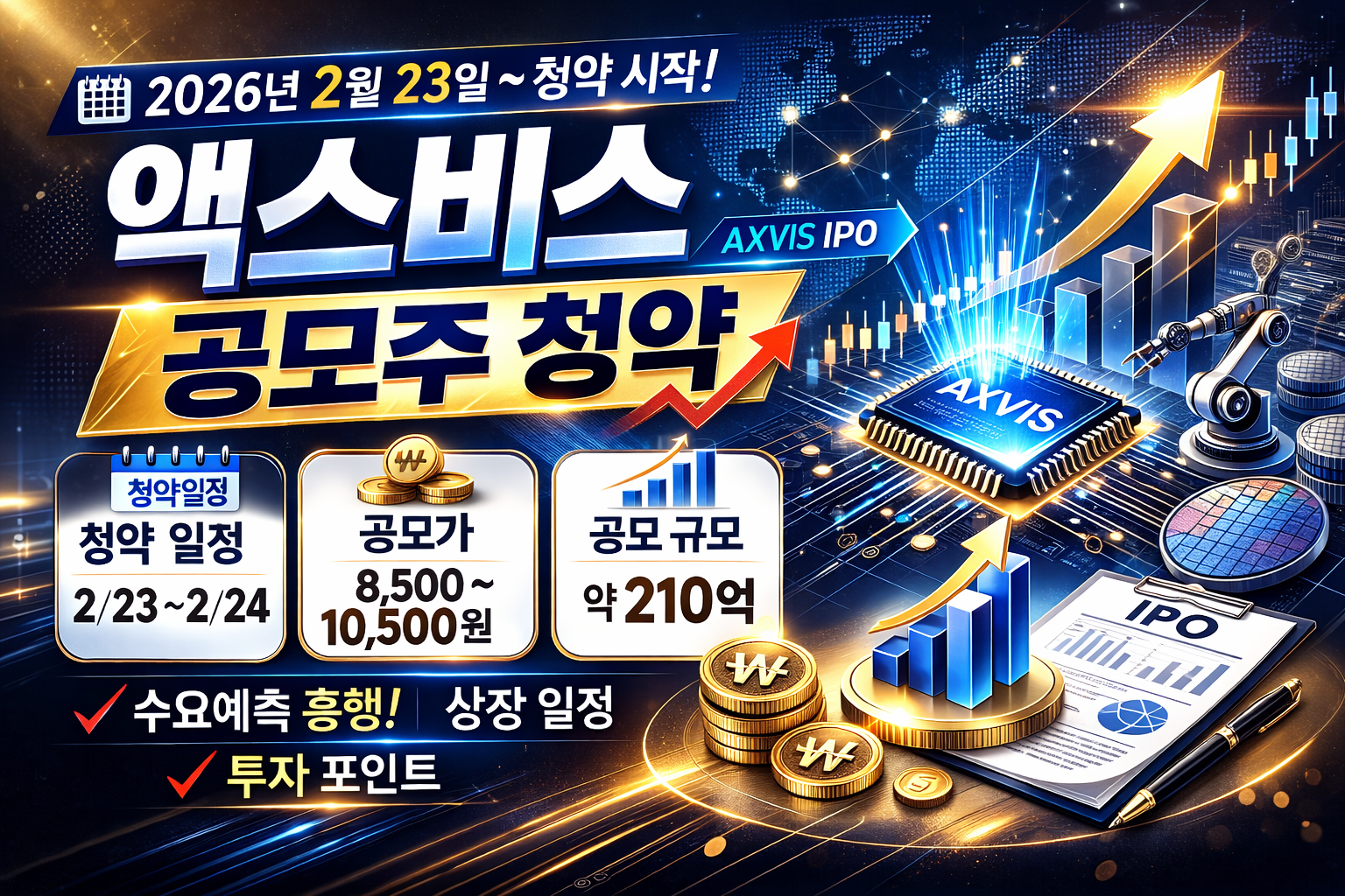 액스비스 공모주 청약(2026.02.23-24) 완전 정리