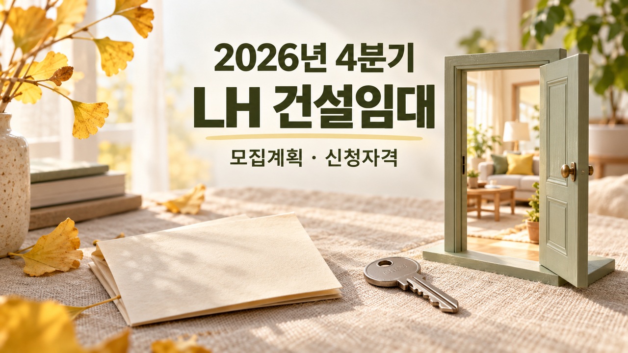 2026년 4분기 LH 건설임대 모집계획, 17개 단지 4,721호와 신청 자격