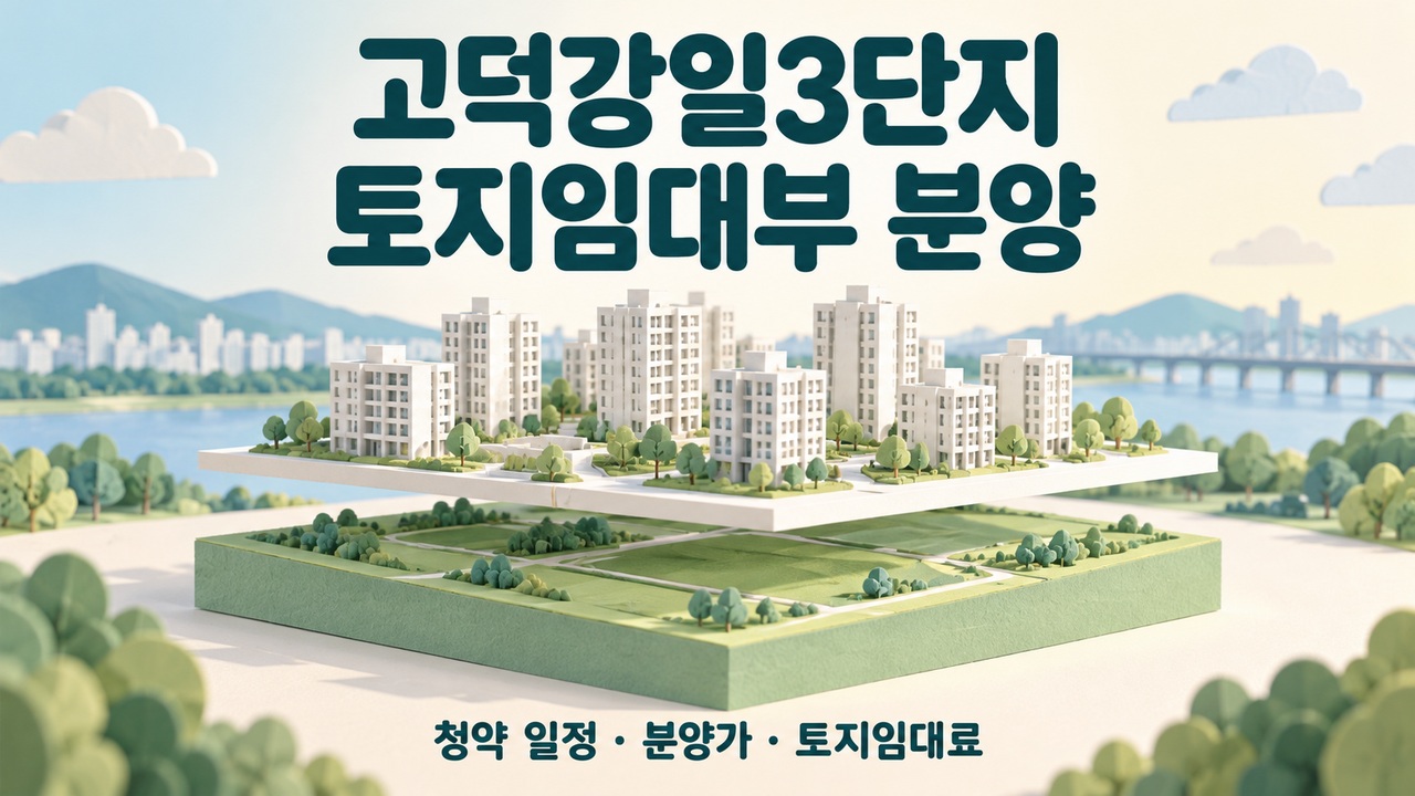 고덕강일3단지 청약 일정·분양가·토지임대료, 10월 26일 접수 대상은?