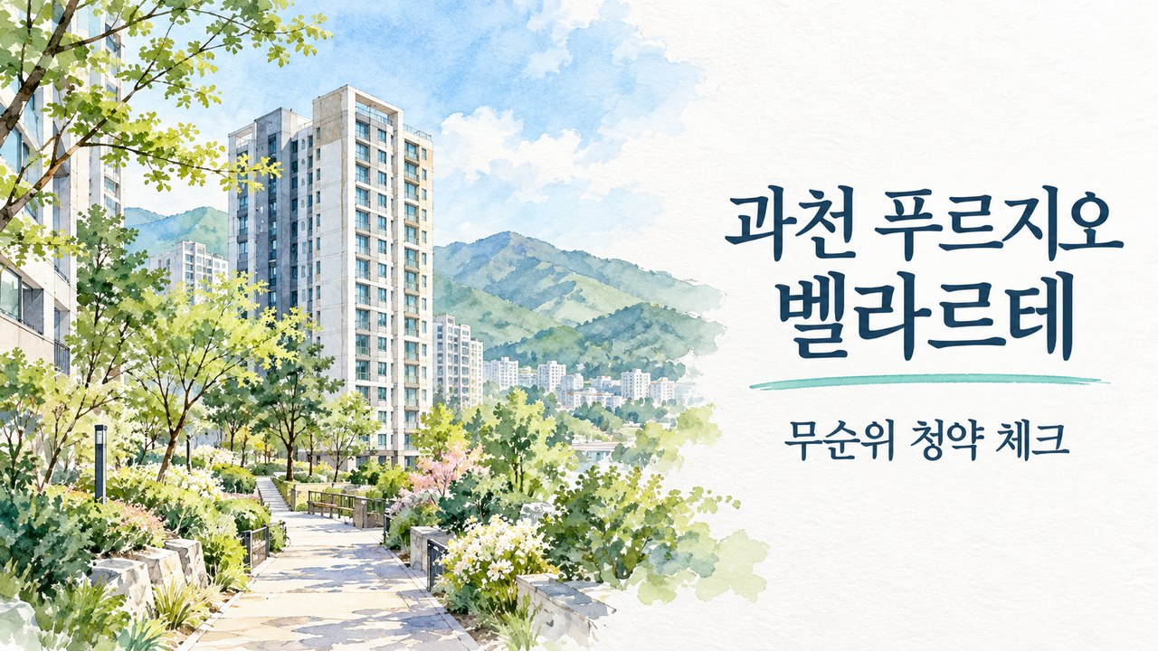 과천 푸르지오 벨라르테 무순위 청약, 9억 5천만 원 분양가와 자격 점검