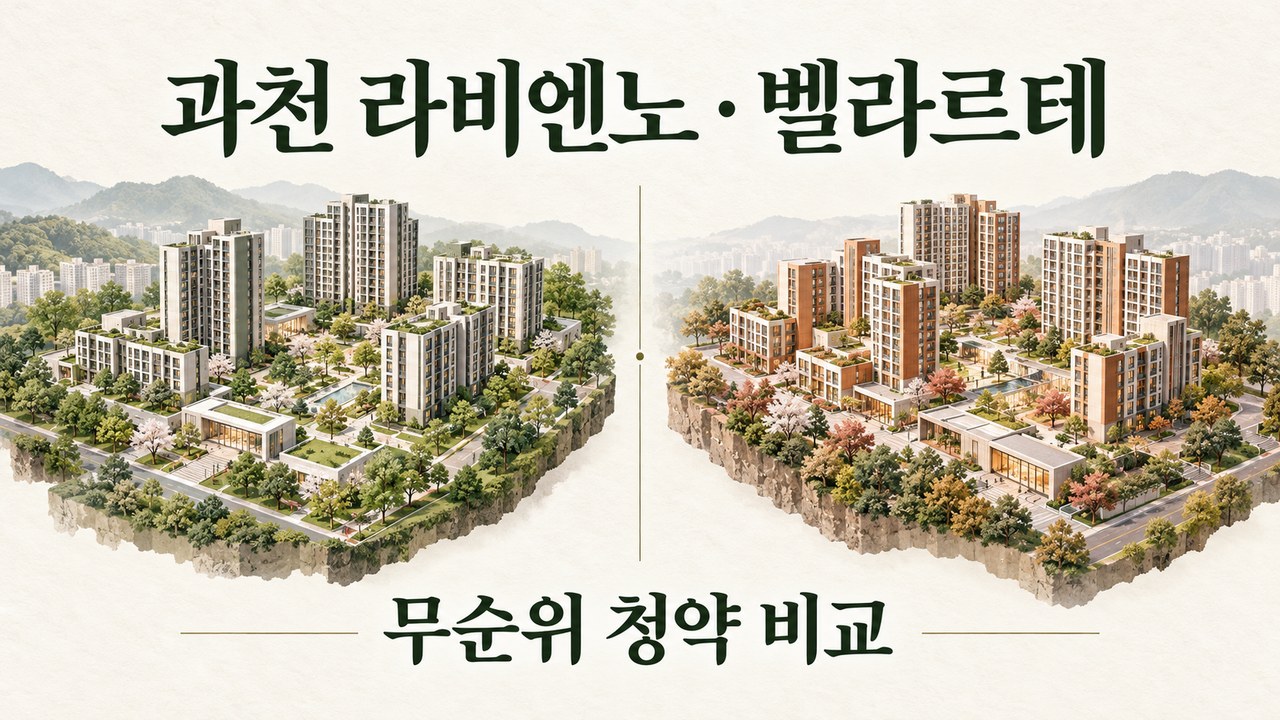 과천 푸르지오 라비엔노·벨라르테 줍줍, 분양가·안전마진·청약자격 비교