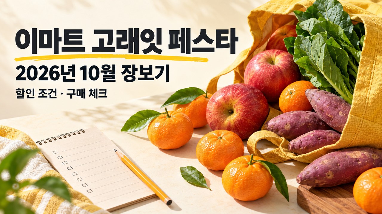 이마트 고래잇 페스타 10월 할인 품목과 실속 장보기 체크리스트
