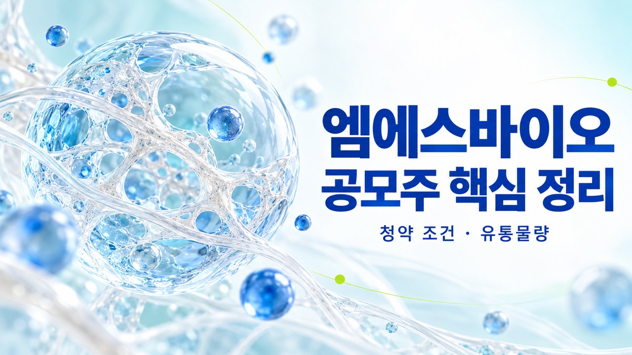 엠에스바이오 공모주 청약 일정·공모가 7,800원 핵심 정리
